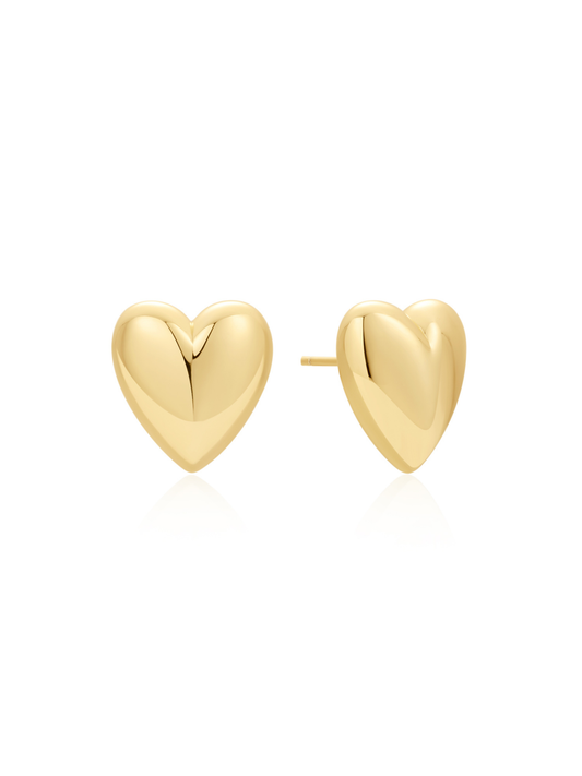 LeMel “Puffy Heart” Earrings-Gold