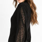 Molly Bracken Pullover Dress with Lace Band Sleeves-Black