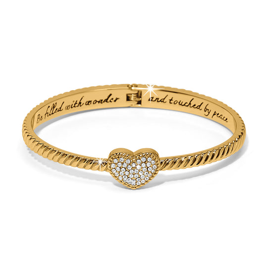 Brighton Celestia Heart Gold Hinge Bangle-Gold