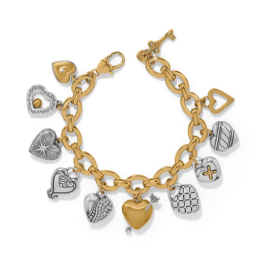 Brighton One Heart Large Charm Bracelet