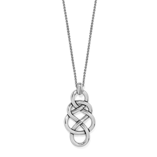 Brighton Interlok Braid Pendant Necklace-Silver