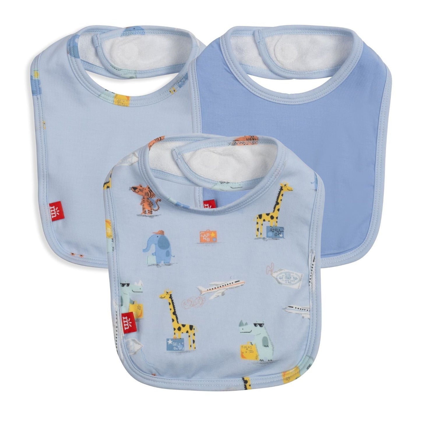 Magnetic Me “Ready, Jet, Go” Stay Dry Infant Bib-Set of 3