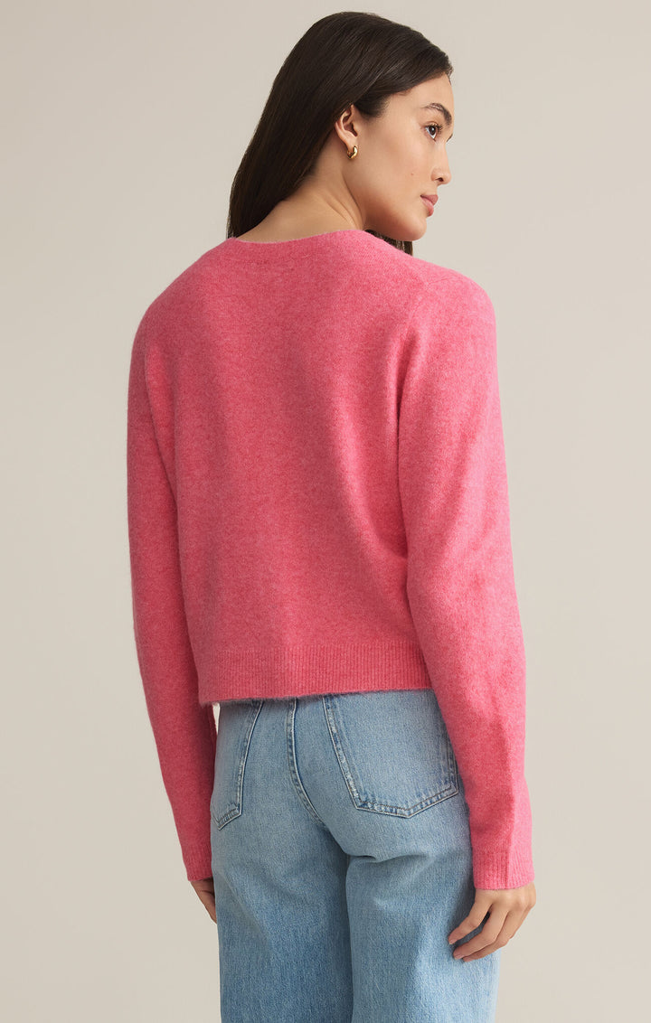 Z Supply Medina Cardigan- Disco Pink