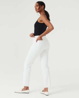 Spanx "On the Go" Ankle Slim Straight Pant with Ultimate Opacity Technology-Bright White