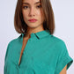 Molly Bracken “Chantel” Short Sleeve Shirt - Emerald