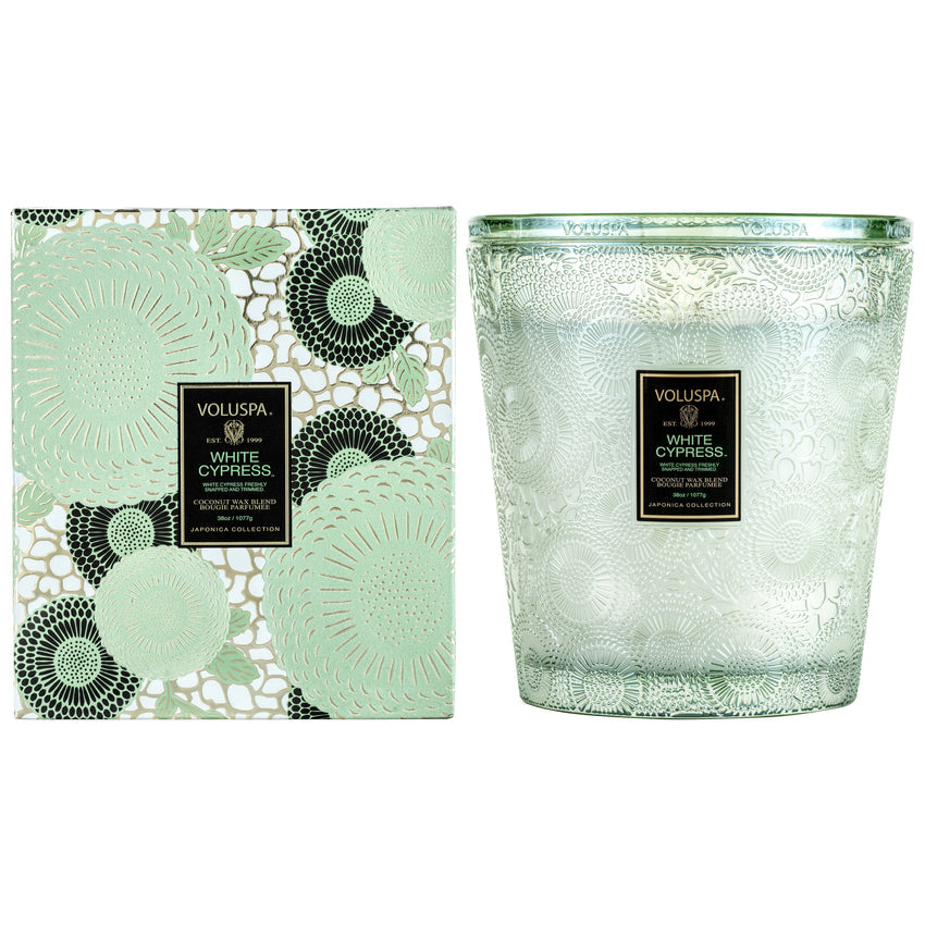 Voluspa “White Cypress” 3 Wick Hearth Candle