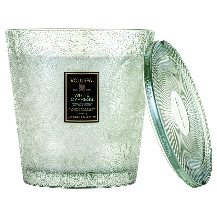 Voluspa “White Cypress” 3 Wick Hearth Candle