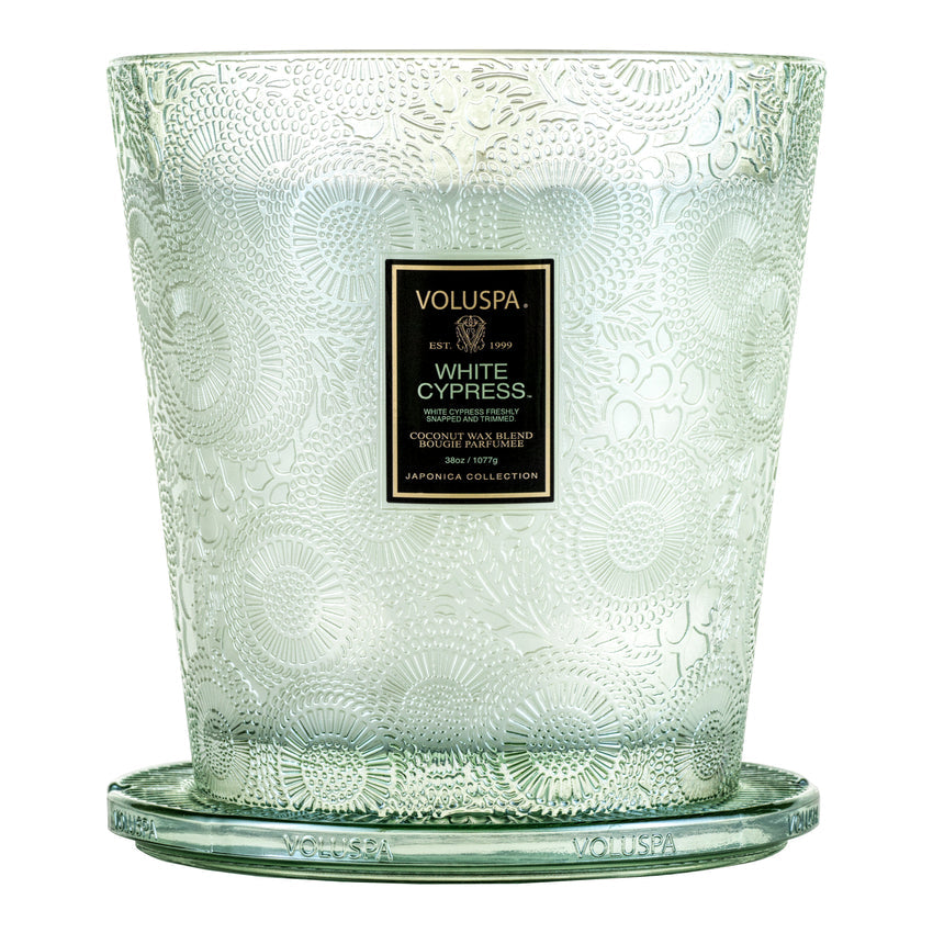 Voluspa “White Cypress” 3 Wick Hearth Candle