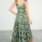THML "Mia" Tie Straps Maxi  Dress-Green