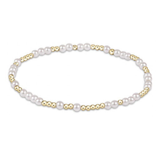 Enewton "Hope Unwritten" 3mm Pearl Bracelet-Gold