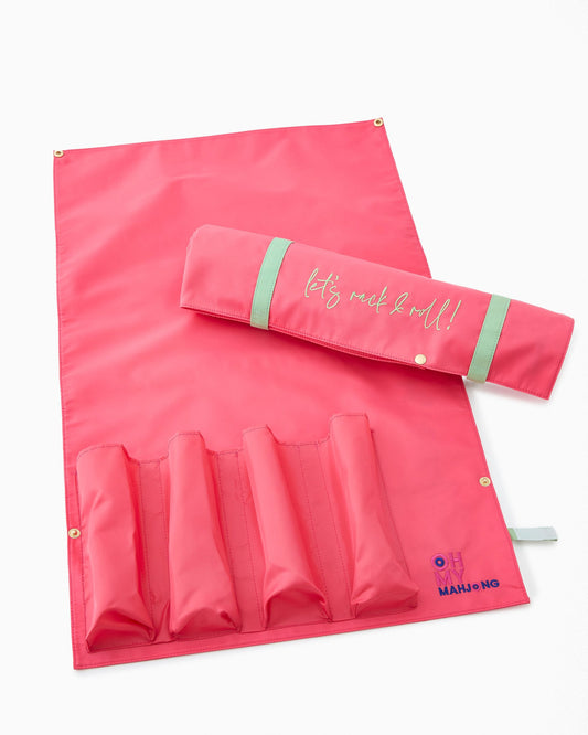 Oh My Mahjong Let's Rack & Roll Bag- Strawberry Pink