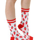 Living Royal Women's Bamboo Crew Socks - Strawberry