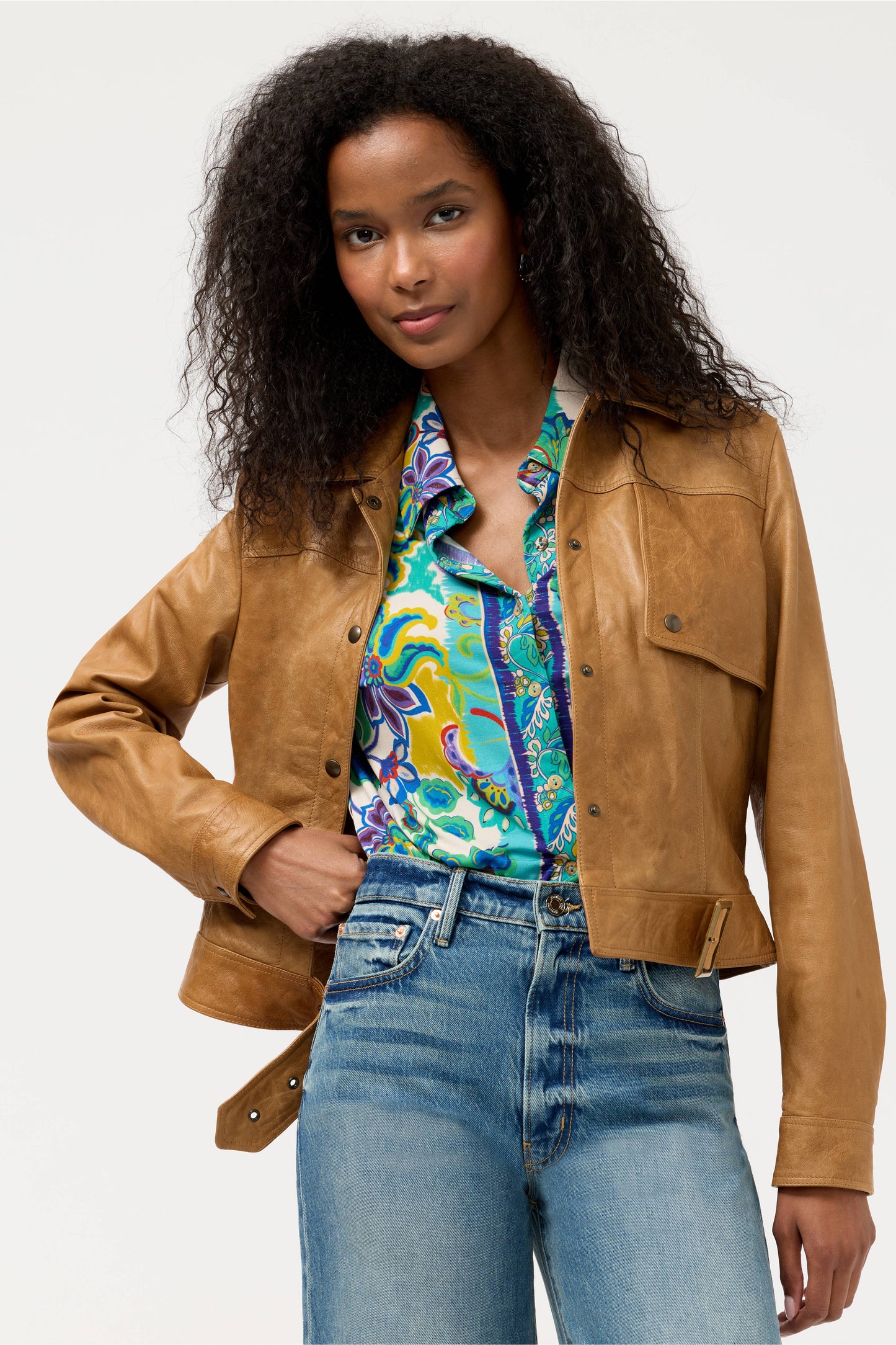 Johnny Was Janie Favorite Kimono Sleeve Button Down Blouse - Rae Rosea