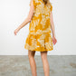 THML "Allie" Flutter Sleeve Tiered Dress-Mustard