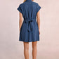 Molly Bracken Tie-Back Shirt Dress - Navy