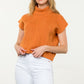 THML “Blair” Turtleneck Cableknit Sweater Vest - Rust