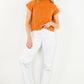 THML “Blair” Turtleneck Cableknit Sweater Vest - Rust