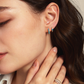 LeMel “Daisy" Turquoise & White Topaz Huggie Earrings