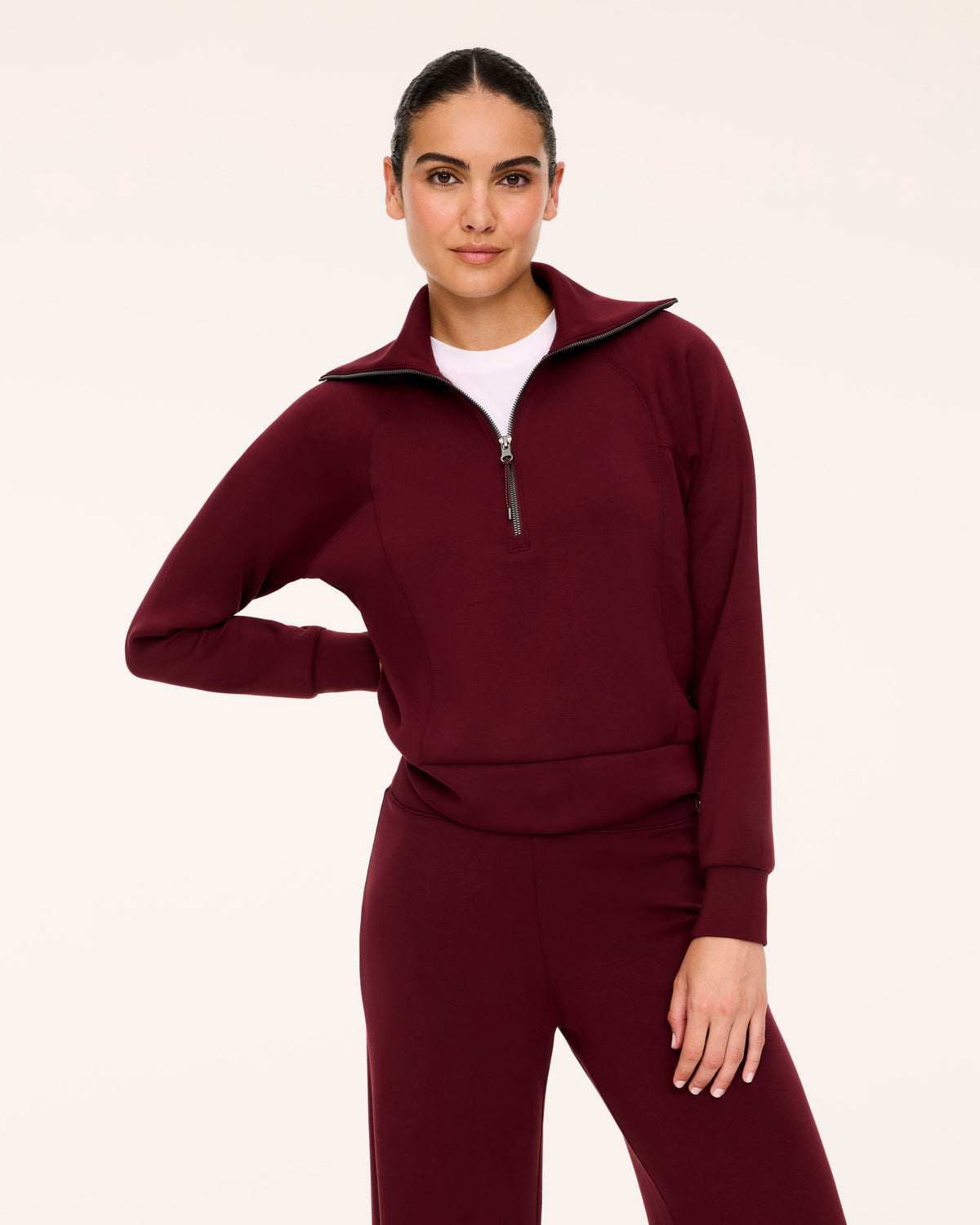 Spanx AirEssentials Half Zip - Vino
