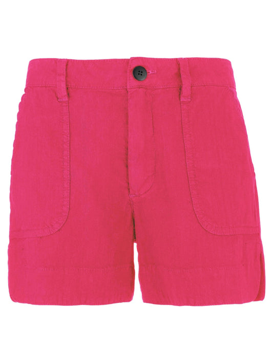 Kut from the Kloth “Toni” High Rise Shorts with Scalloped Pockets - Lipstick