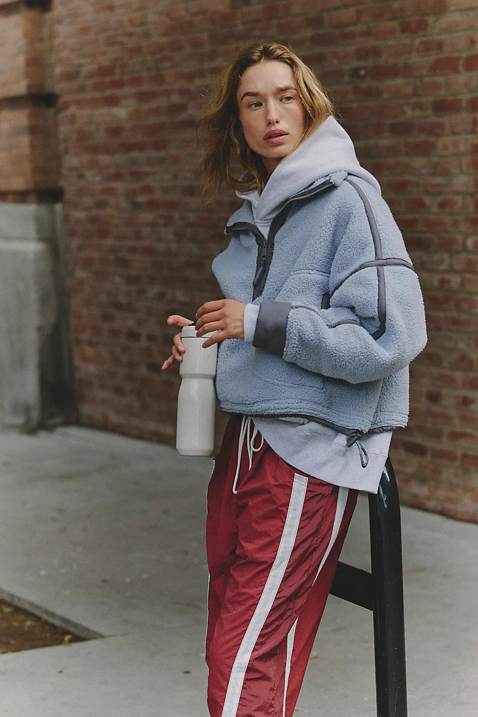 Free People Movement "Mountain High" 1/2 Zip-Steel Combo