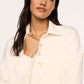 Spanx Rugby Collared Pullover-Ivory