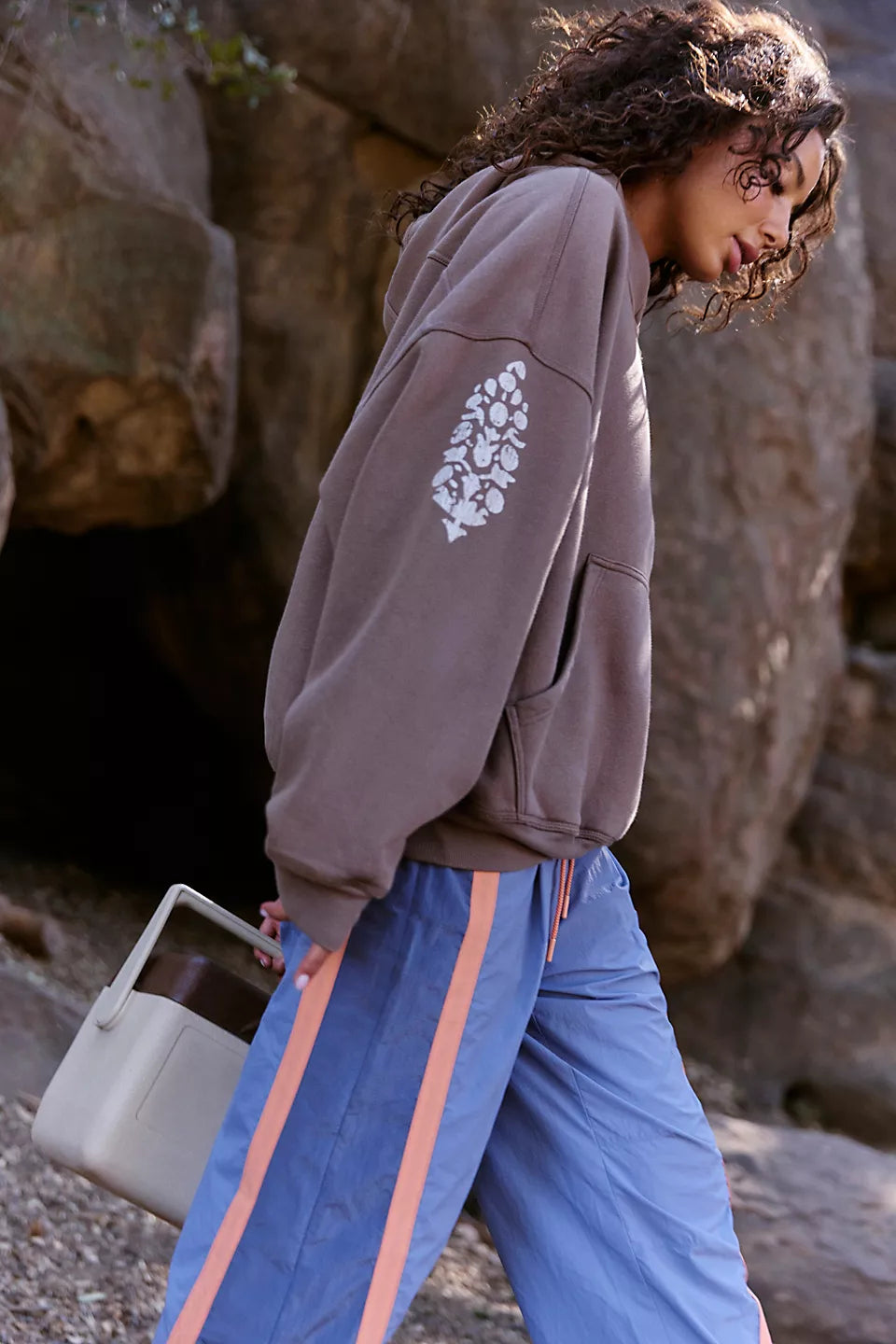Free People Movement "Final Call Buti Sleeve Hoodie" - Sandstorm Combo