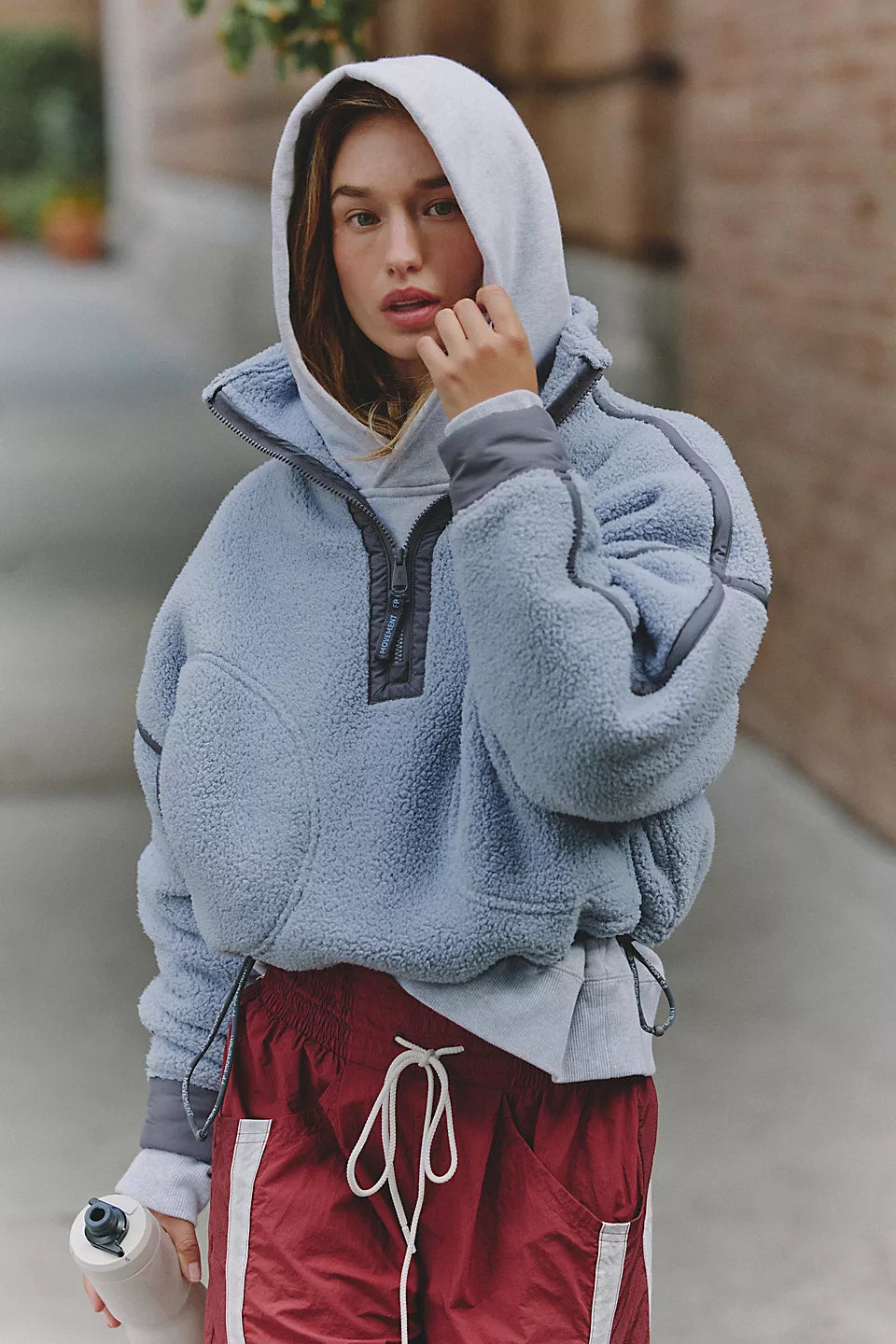 Free People Movement "Mountain High" 1/2 Zip-Steel Combo