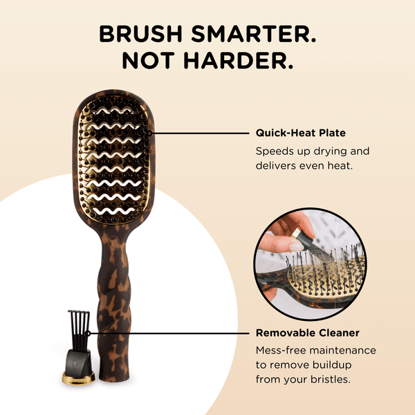 Teleties Full Sized Vented Hair Brush - Tortoise