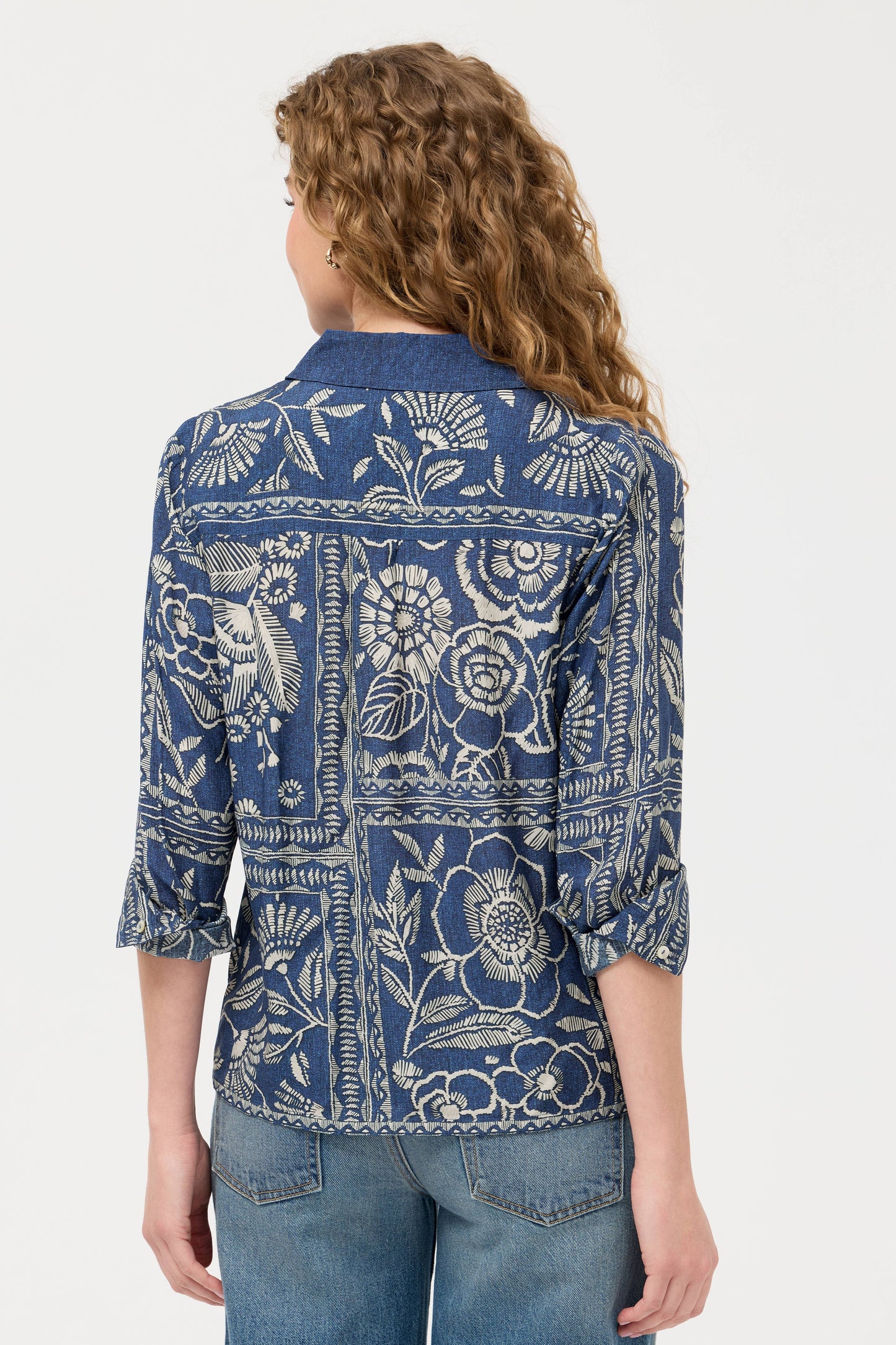 Johnny Was Button Detail Shirt-Vaelis