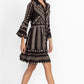 Johnny Was Charis Easy Tiered Dress with Slip -Black