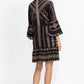 Johnny Was Charis Easy Tiered Dress with Slip -Black
