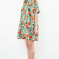 THML "Barb" Button Up Floral Dress-Green
