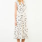 THML "Isla" S/S Polka Dot Dress-Cream/Black