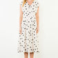 THML "Isla" S/S Polka Dot Dress-Cream/Black