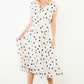THML "Isla" S/S Polka Dot Dress-Cream/Black