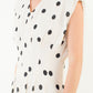 THML "Isla" S/S Polka Dot Dress-Cream/Black