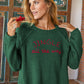 Wooden Ships “Jingle All The Way” Raglan Crew Chunky Sweater - Kale Green