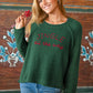 Wooden Ships “Jingle All The Way” Raglan Crew Chunky Sweater - Kale Green