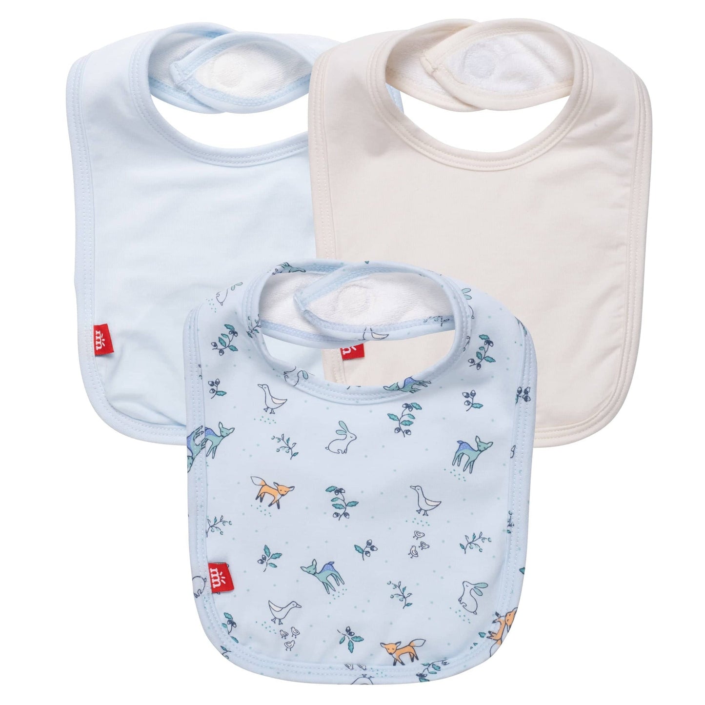Magnetic Me “Woodsy Tale” Stay Dry Bibs Set of 3