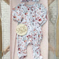 Caden Lane “Wren's Wildflower” Zipper Ruffle Footie