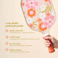 The Darling Effect Pickleball Paddle- Beyond Blooms Pink/Orange