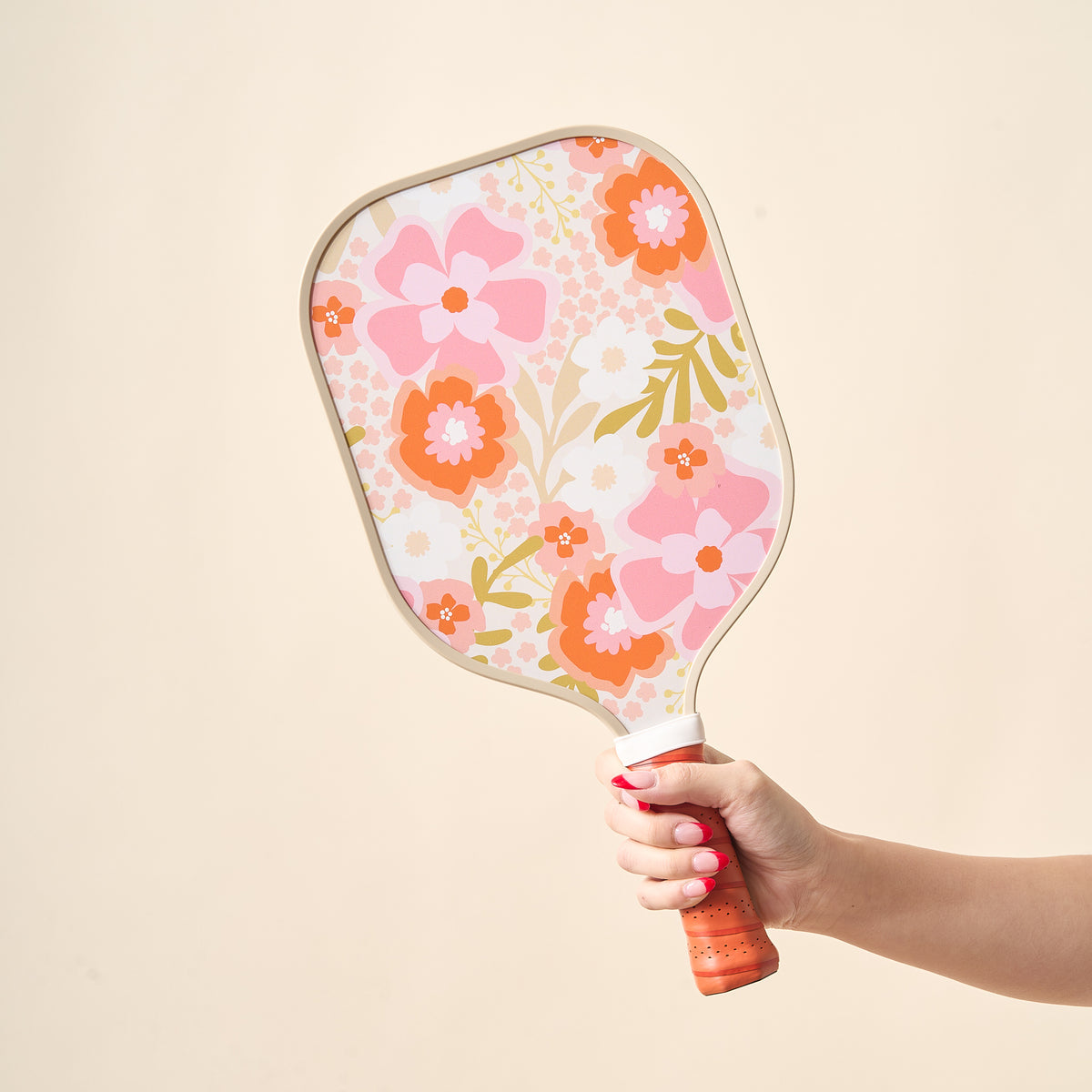 The Darling Effect Pickleball Paddle- Beyond Blooms Pink/Orange