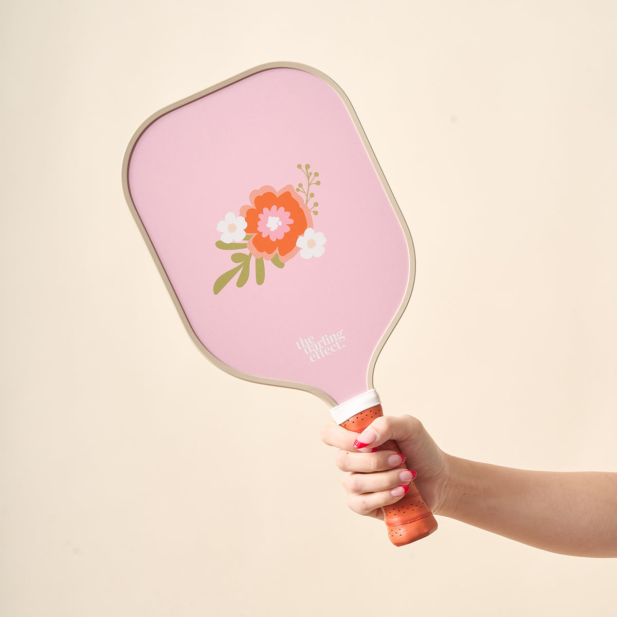 The Darling Effect Pickleball Paddle- Beyond Blooms Pink/Orange