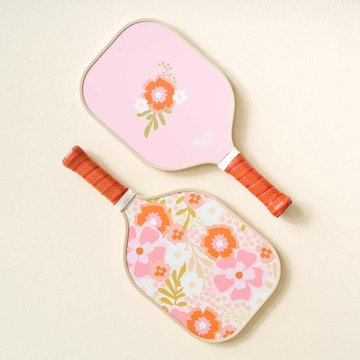 The Darling Effect Pickleball Paddle- Beyond Blooms Pink/Orange