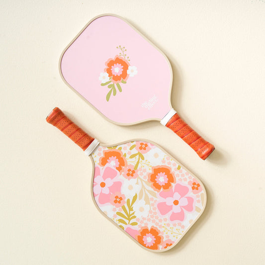 The Darling Effect Pickleball Paddle- Beyond Blooms Pink/Orange