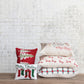 24" x 16" Woven Cotton Slub Lumbar"Ho Ho Ho" Pillow -Ivory