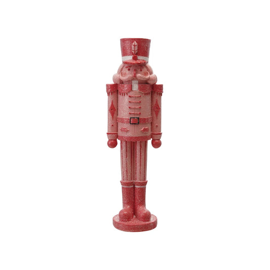Resin Nutcracker -Pink/Red