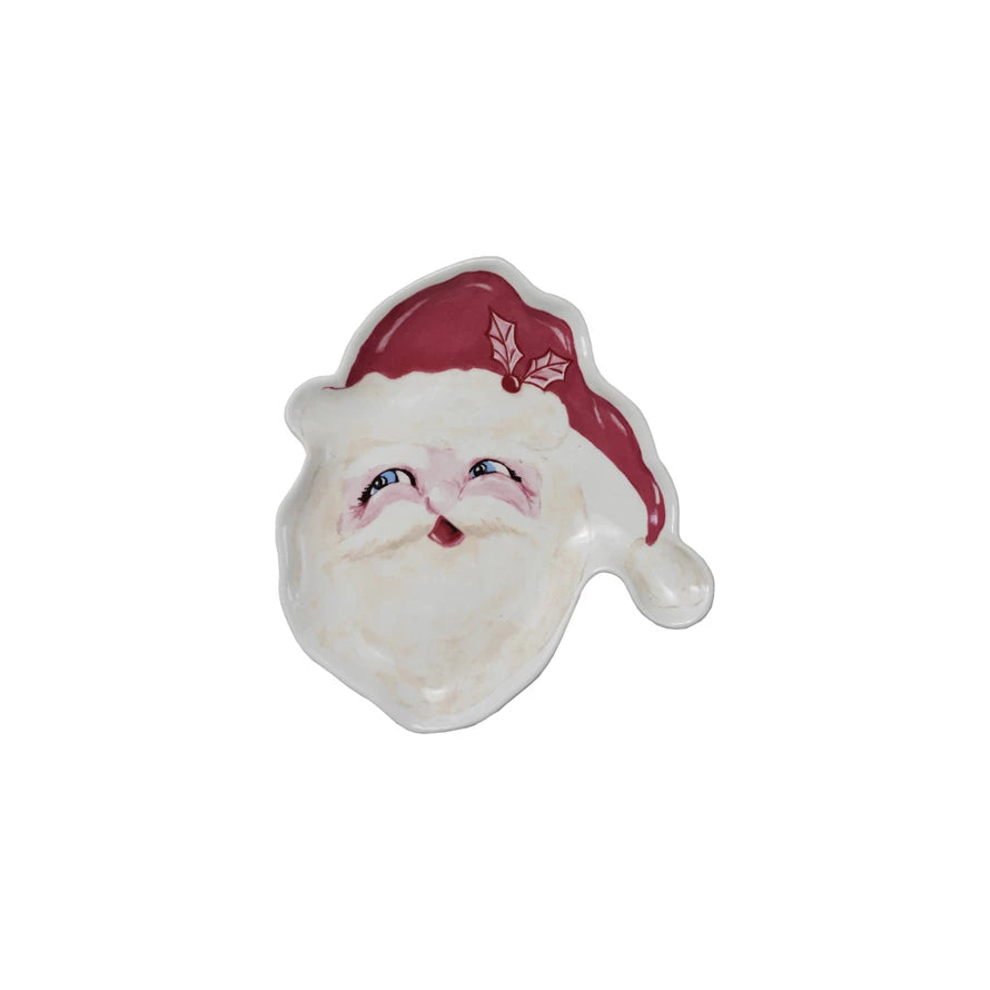 Stoneware Santa Shaped Plate