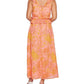 Lost + Wander "Peony Delight" V-Neck Sleeveless Maxi Dress-Orange Floral
